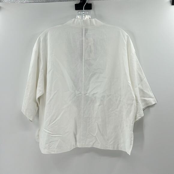 Clara Sun Woo Women's Open Front Linen Blend Cardigan - White - Small - NWT - Picture 6 of 6